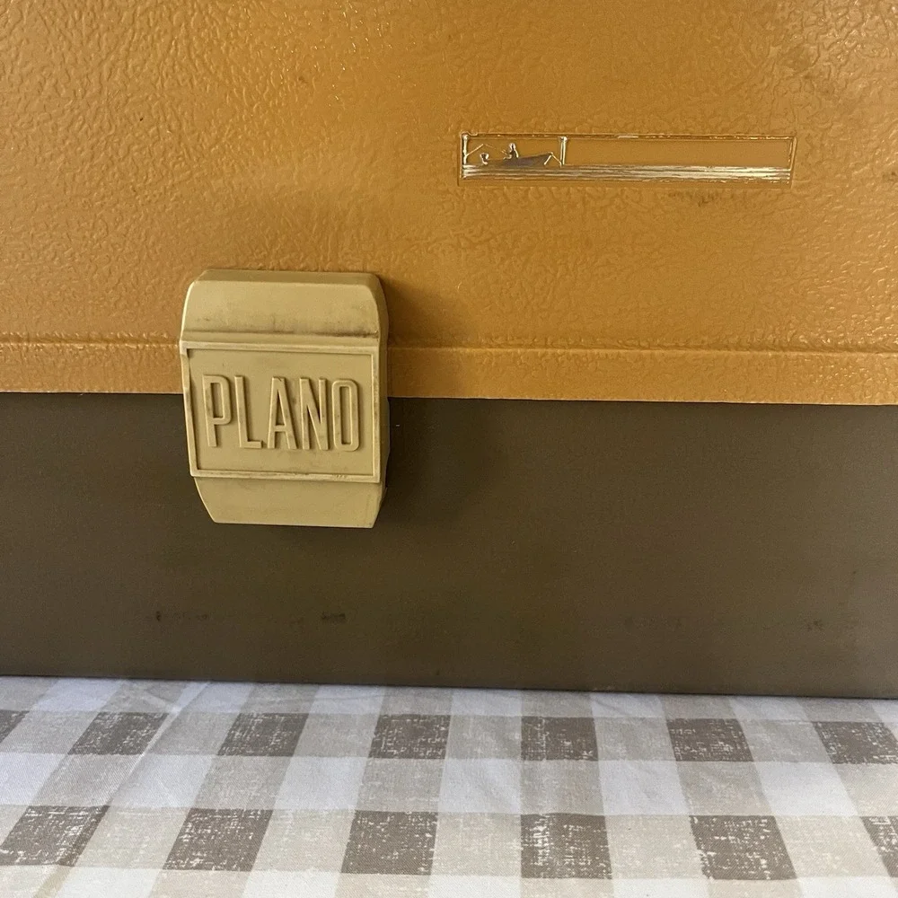 VTG 1979 Plano 3 Tray Tackle Box Fishing Outdoor Camping‎ USA Made Handle